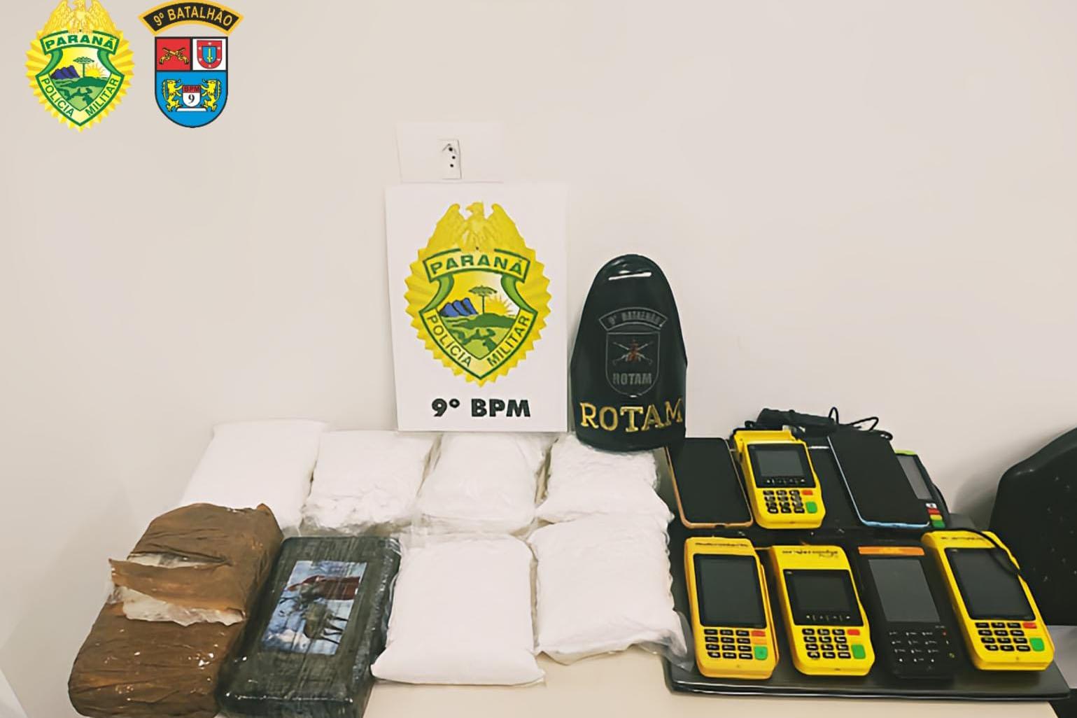 PM estoura depósito de cocaína em Paranaguá e causa R$ 160 mil de prejuízo ao crime organizado - Foto: PMPR