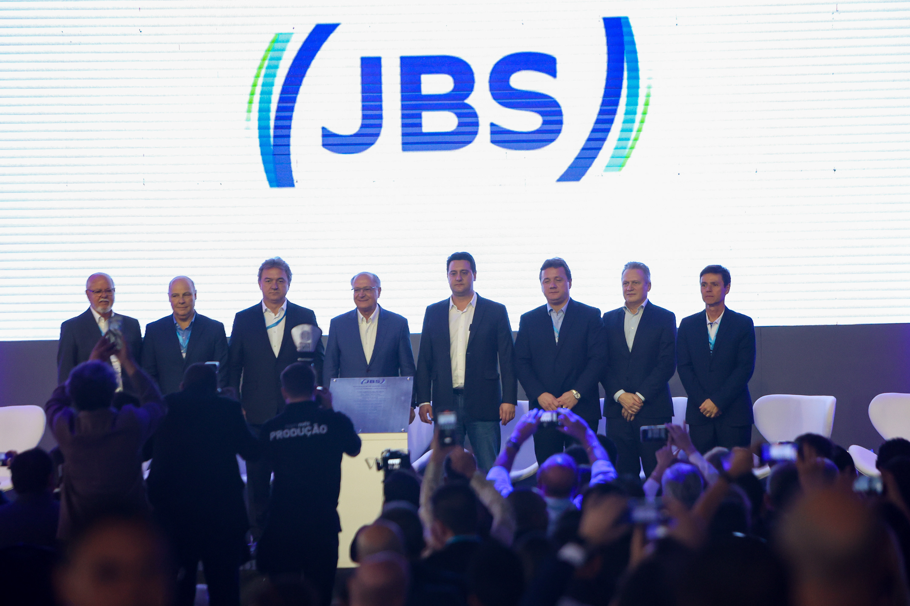 O governador Carlos Massa Ratinho Junior participa da inauguração da JBS uma industria das mais modernas do mundo em Rolandia Foto Gilson Abreu/Aen Foto: Gilson Abreu/AEN