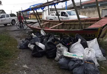 Toneladas de resíduos são retirados de manguezais no Litoral do Paraná - Foto: IAT/SEDEST-PARANÁ