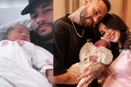 Neymar publica foto com filha recém-nascida e afasta rumores de separação com Bruna Biancardi